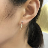Sterling Silver Shark Teeth Stud Earring Unisex No Allergy Ear Studs