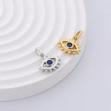 925 Silver Evil Eye Pendant Crystal Necklace