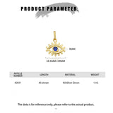 925 Silver Evil Eye Pendant Crystal Necklace