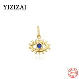 925 Silver Evil Eye Pendant Crystal Necklace