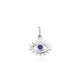 925 Silver Evil Eye Pendant Crystal Necklace