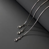 925 Sterling Silver Box Chain Choker Necklace for Women Men