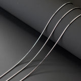 925 Sterling Silver Box Chain Choker Necklace for Women Men