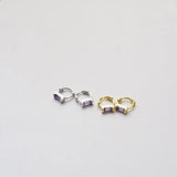 925 Silver Earring Zircon Colorful Mini Small Ear Ring