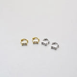 925 Silver Earring Zircon Colorful Mini Small Ear Ring