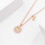925 Silver 26 Letters Necklace Female Initial Pendant Jewelry