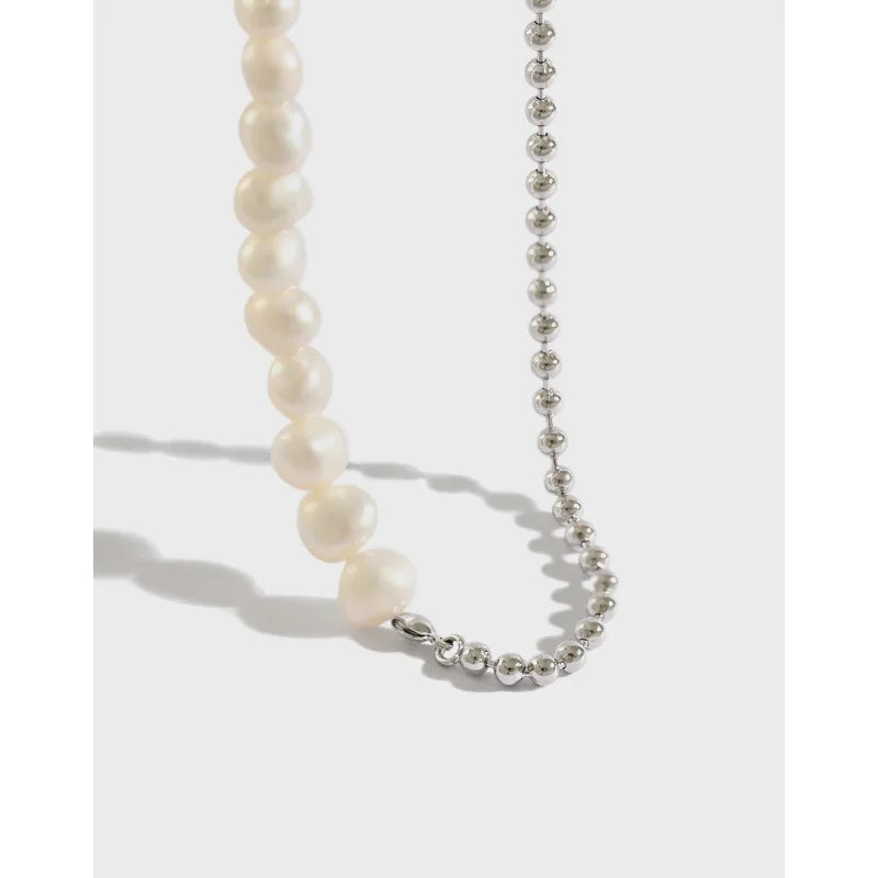 925 Silver Planet Pearl Short Necklace Women Jewelry Choker Gift