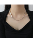 925 Silver Planet Pearl Short Necklace Women Jewelry Choker Gift