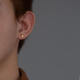 925 Silver Skull Screw Stud Earrings Punk Style Men Women Jewelry
