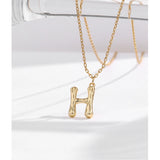 925 Silver Women Initial Letter Necklace 26 Letters Charm Necklaces Pendants