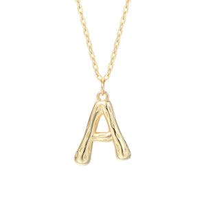 925 Silver Women Initial Letter Necklace 26 Letters Charm Necklaces Pendants