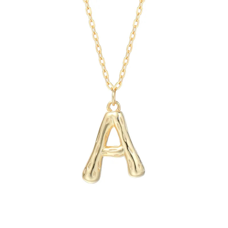 925 Silver Women Initial Letter Necklace 26 Letters Charm Necklaces Pendants