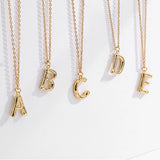 925 Silver Women Initial Letter Necklace 26 Letters Charm Necklaces Pendants