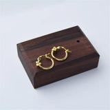 925 Sterling Silver Concentric Knot Hoop Earrings Fine Jewelry Gift