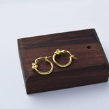 925 Sterling Silver Concentric Knot Hoop Earrings Fine Jewelry Gift