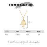 925 Silver Cedar Tree Pendant Necklace 18K Winter Jewelry Gift