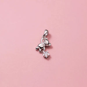 Star Bear Silver Pendant Necklace Women Gold-Plated Jewelry Gift