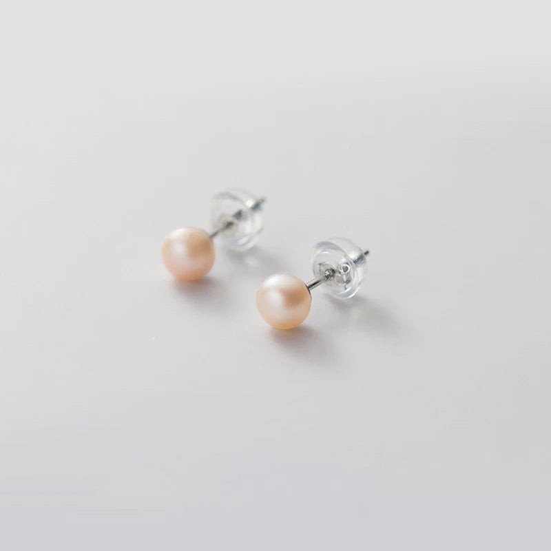 Multicolor Freshwater Pearl Stud Earrings 925 Sterling Silver Jewelry