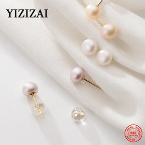 Multicolor Freshwater Pearl Stud Earrings 925 Sterling Silver Jewelry