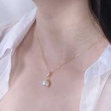 925 Silver Chain Pendant Necklace with Pearl
