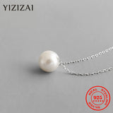 925 Silver Freshwater Pearl Necklace Pendant Women's Jewelry Gift