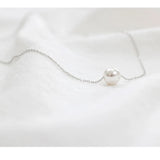925 Silver Freshwater Pearl Necklace Pendant Women's Jewelry Gift
