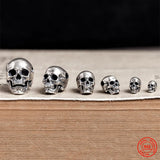 Hip-hop Punk Rock Skull Necklace Pendant 925 Sterling Silver