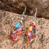Geometric Shape Gem Drop Earring Ethnic Jewelry