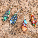 Geometric Shape Gem Drop Earring Ethnic Jewelry