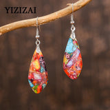 Geometric Shape Gem Drop Earring Ethnic Jewelry
