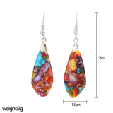 Geometric Shape Gem Drop Earring Ethnic Jewelry