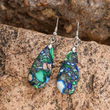 Geometric Shape Gem Drop Earring Ethnic Jewelry
