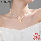 Baroque Pearl Butterfly Pendant Necklace 925 Sterling Silver Charm