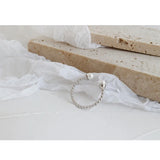 925 Silver Women 2 Pearl Rings Adjustable Gift For Girls Teens Lady's
