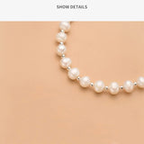 925 Sterling Silver Pearl Charm Bracelet, Wedding Jewelry