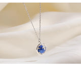925 Silver Globe Pendant Necklace For Women