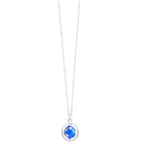 925 Silver Globe Pendant Necklace For Women