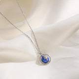 925 Silver Globe Pendant Necklace For Women