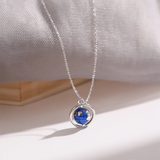 925 Silver Globe Pendant Necklace For Women