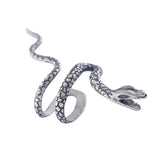 Punk Gothic Snake Clip Earring 925 Sterling Silver No Piercing