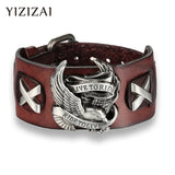 Punk Skull Retro Leather Bracelet Men Women