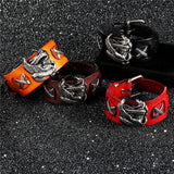 Punk Skull Retro Leather Bracelet Men Women