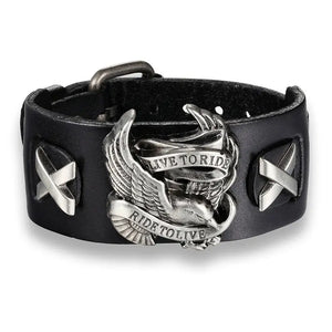 Punk Skull Retro Leather Bracelet Men Women
