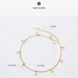 925 Silver Pearl Charm Bracelet Women Wedding Jewelry Gift