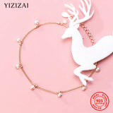 925 Silver Pearl Charm Bracelet Women Wedding Jewelry Gift