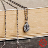 925 Sterling Silver Vintage Coffee Beans Necklace Unisex Gift