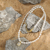 Natural Freshwater Pearl Necklace S925 Sterling Silver Pendant Necklace