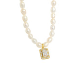 Natural Freshwater Pearl Necklace S925 Sterling Silver Pendant Necklace