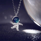 Spaceman Pendant Couple Necklaces Sci-Fi Planet Galaxy Astronaut Series Necklace