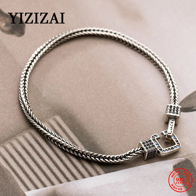Vintage Chain Engraved Letters Lucky Bracelet For Women